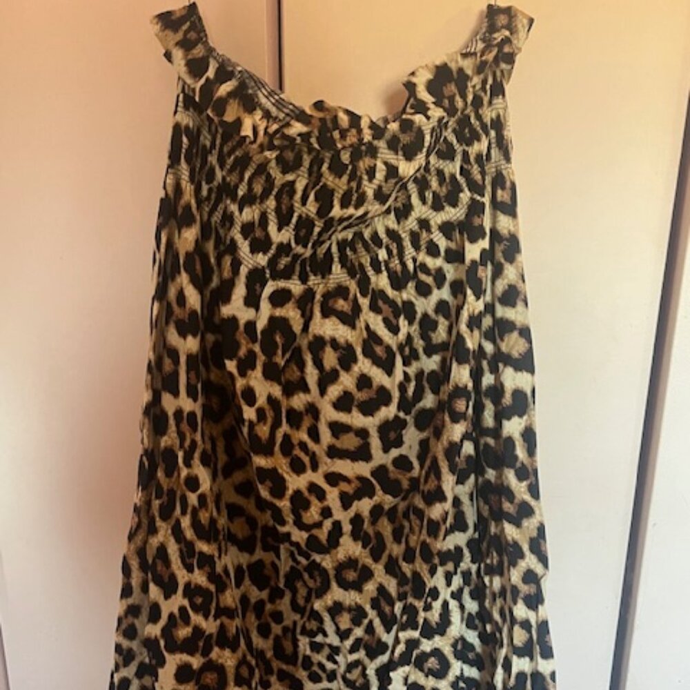 H&M MAXI STRAPLESS OR STRAPED LEOPARD DRESS XXL